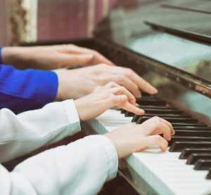 improvising during a piano lesson