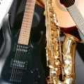 saxophone with bass guitar and keyboard