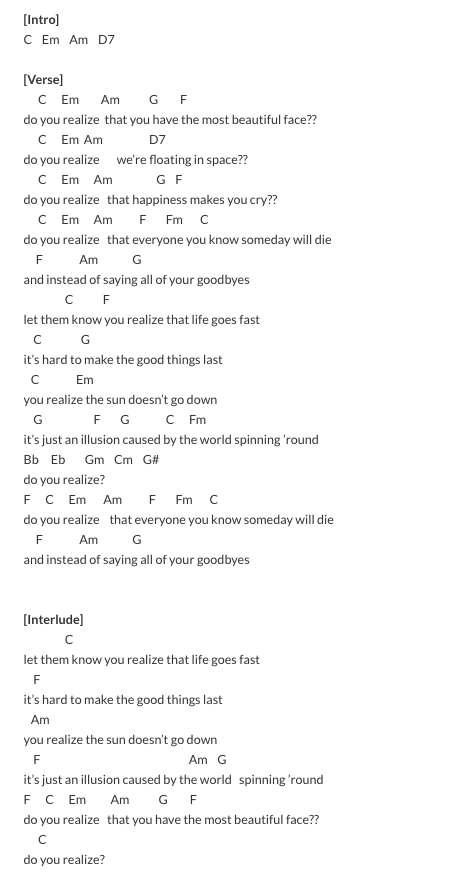 Know me too well ukulele chords
